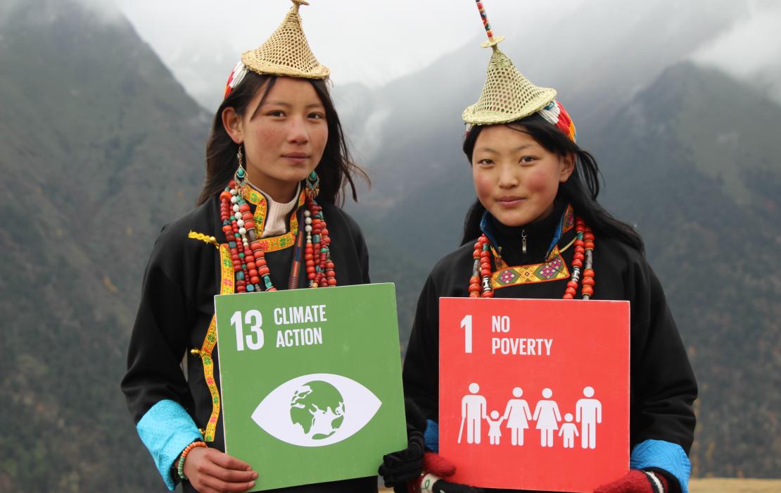 Jóvenes en Bhután por la acción climática